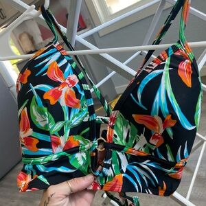 Bikini colorful floral top